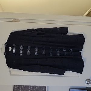 Navy Blue Long Knitted Sweater